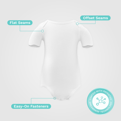 Eczema Short Sleeve Baby Bodysuit