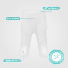 Eczema Baby Leggings With Foldaway Feet