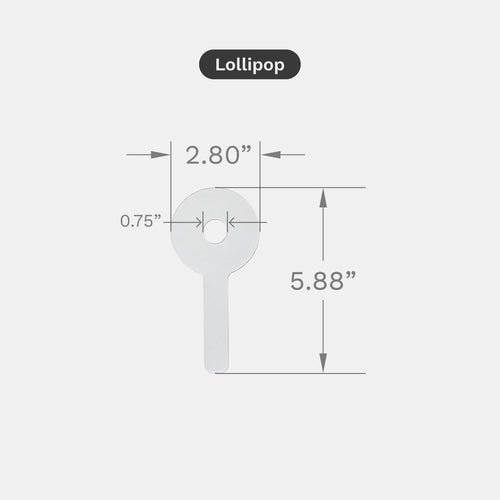 Lollipop Pair Kit measurements