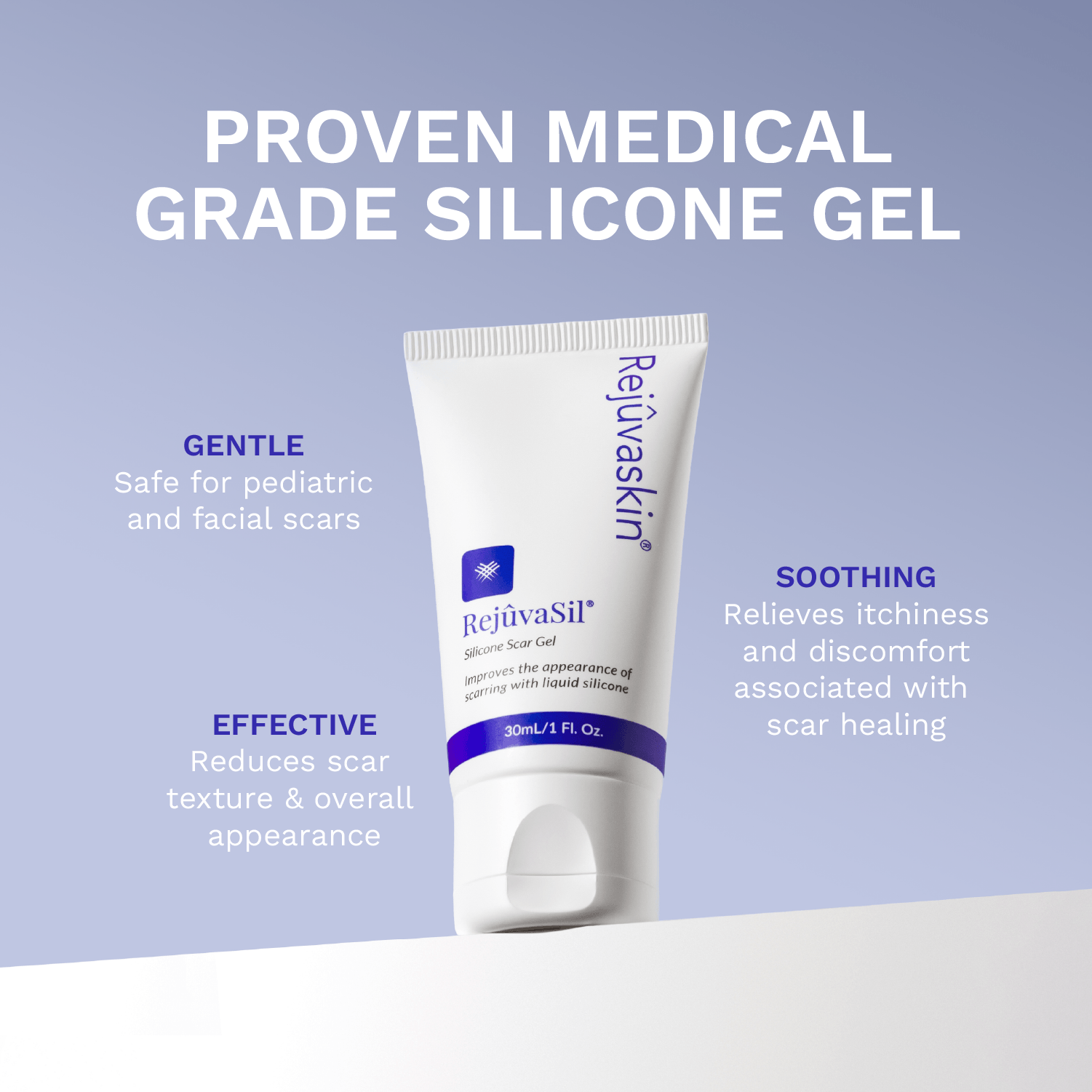 RejuvaSil medical grade silicone gel application on surgical scar